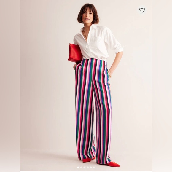 Boden Pants - Boden Rainbow Stripe Wide Leg Pull-on Pants Size US 10R
